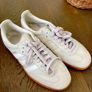 Samba cream shoes. Worn once.